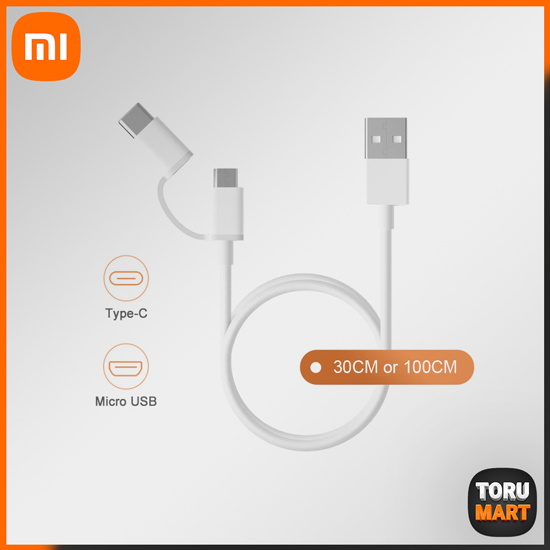 Xiaomi 2 in 1 Charging Cable Micro USB + Type-C