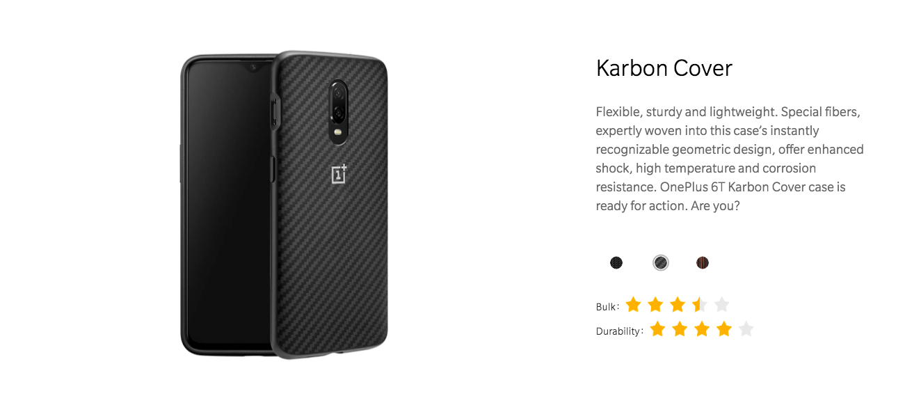 OnePlus 6T Bumper Case Karbon