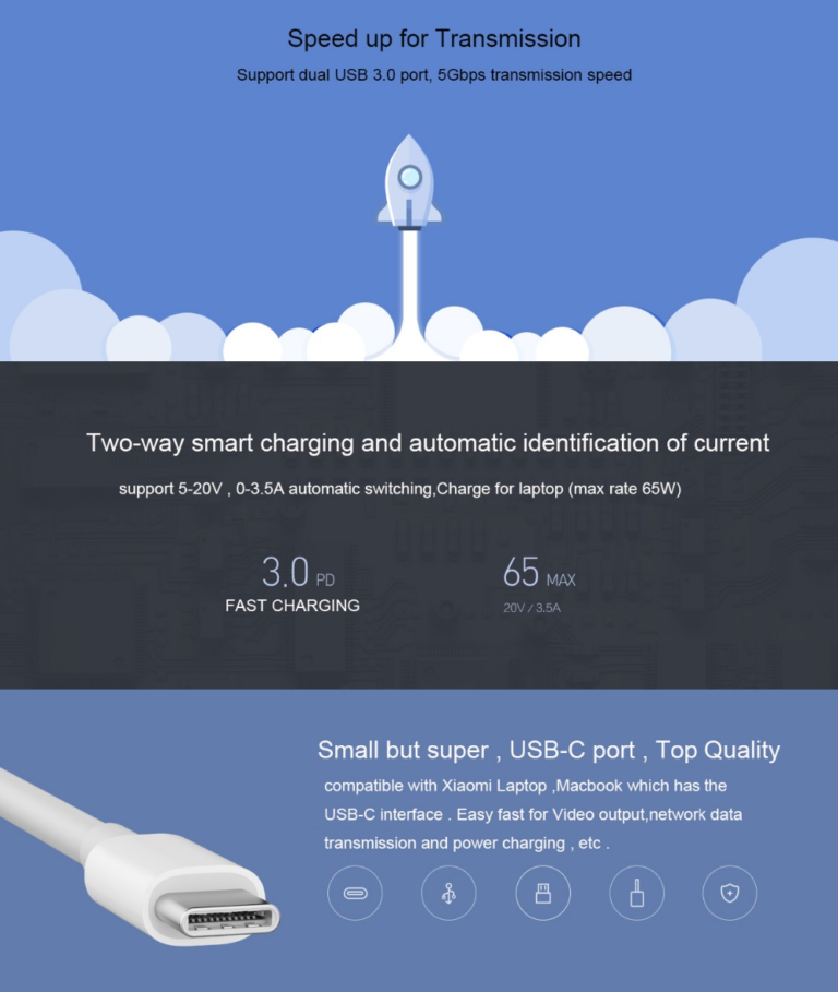 Xiaomi USBC to VGA & Gigabit Multi Adapter