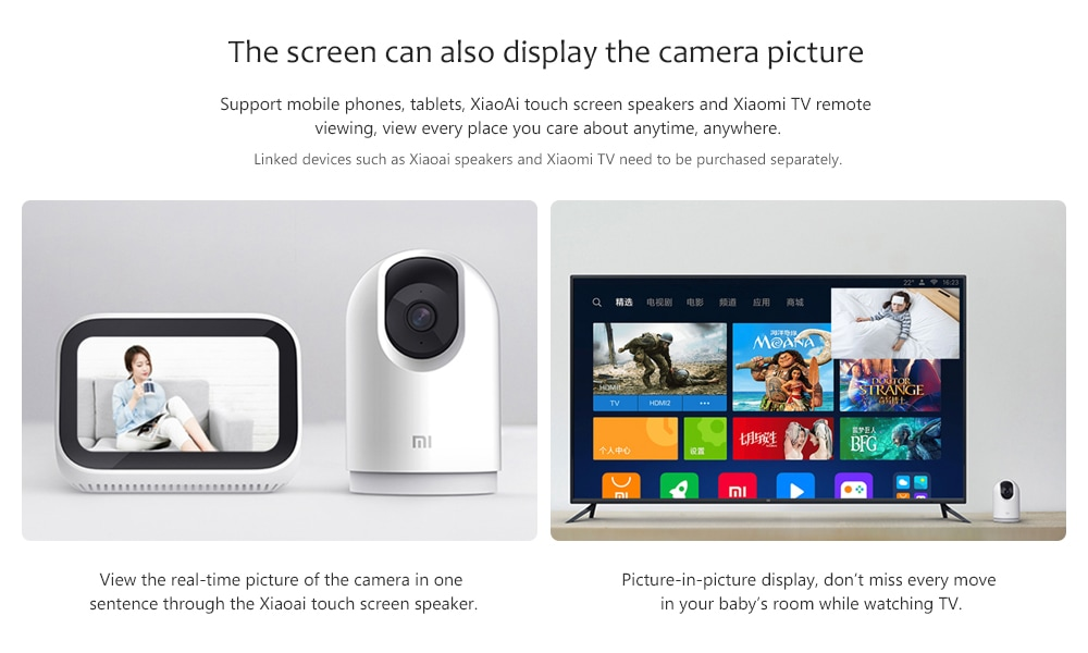 multi display Xiaomi Smart Camera PTZ Pro