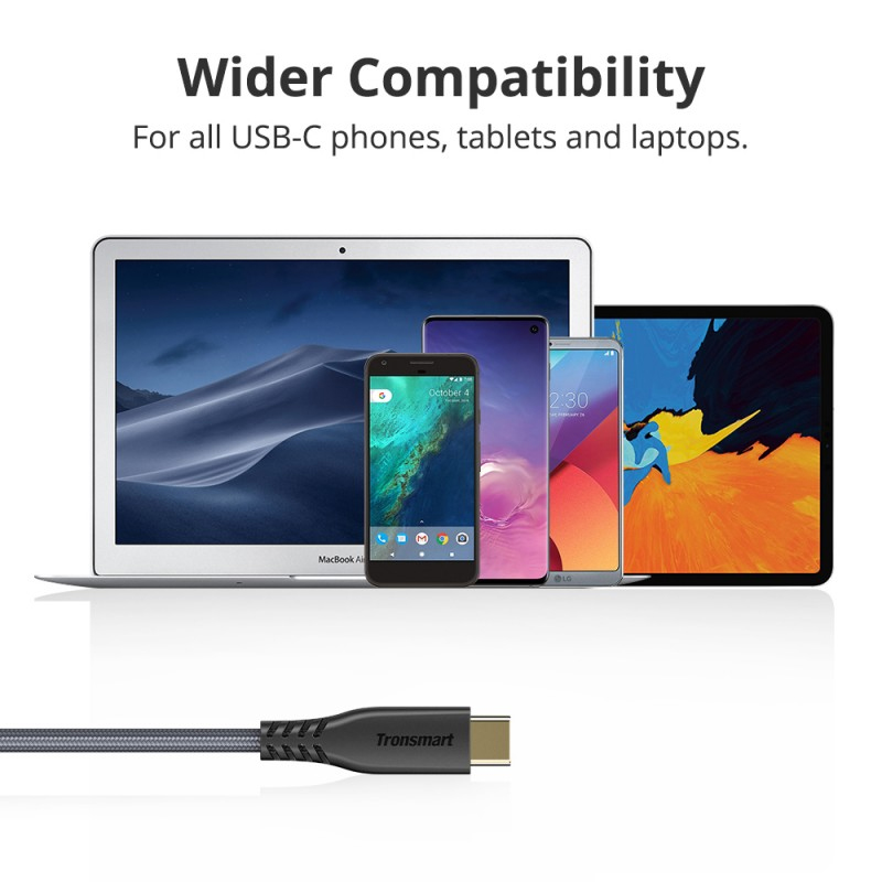 Model TCC01 Output (USB) Up to 3A charging Data Transfer Up to 480Mbps Dimension Length: 4ft/1.2m Package Contents 1 x Cable